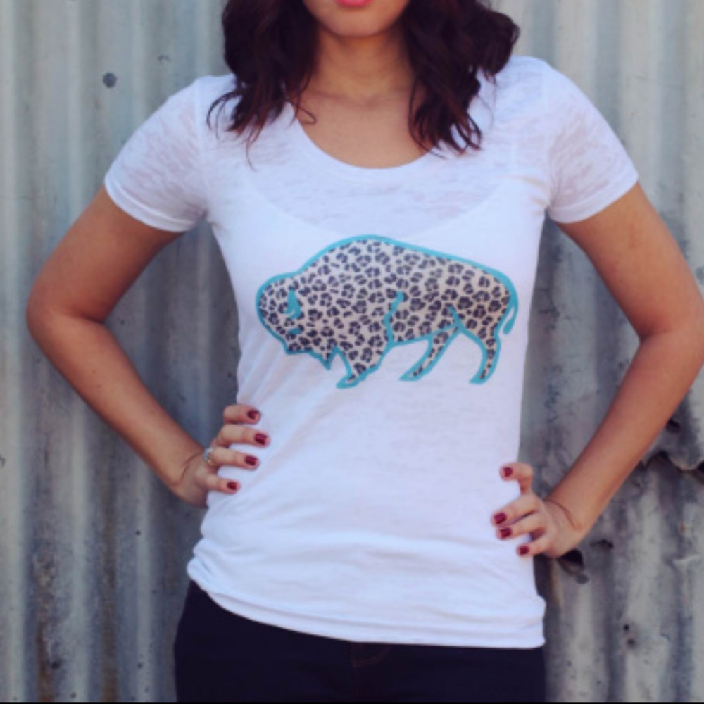 New Leopard Spots Buffalo Tee
